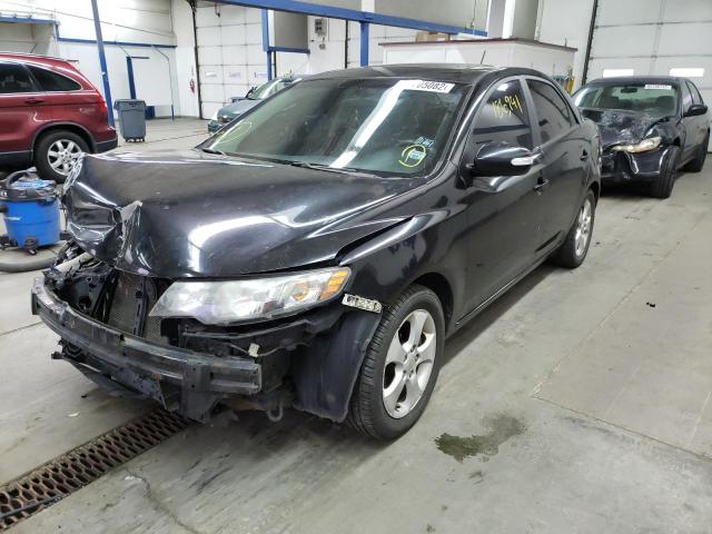 KNAFU4A21A5055967 - 2010 KIA FORTE EX BLACK photo 2