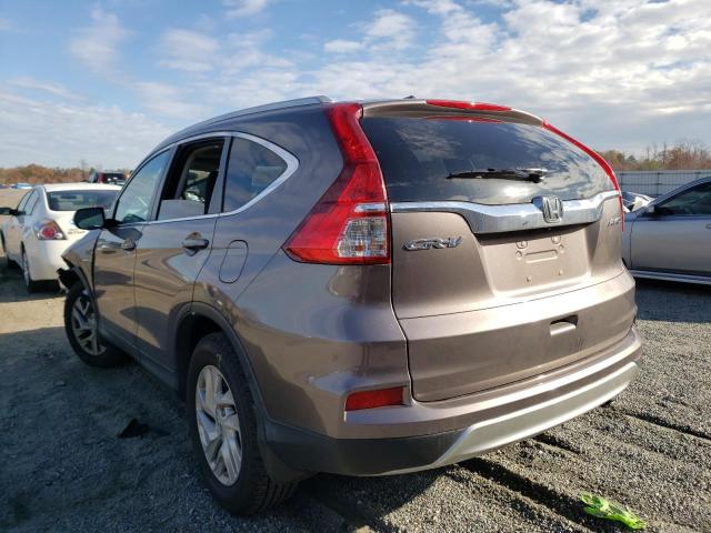 5J6RM4H70GL122865 - 2016 HONDA CR-V EXL GRAY photo 3