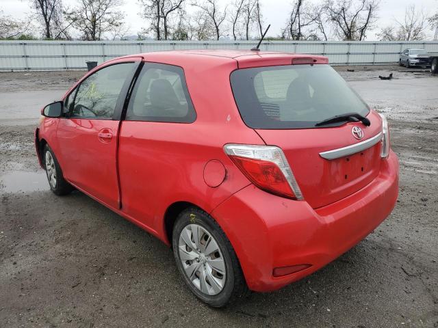 JTDJTUD32DD562875 - 2013 TOYOTA YARIS RED photo 3