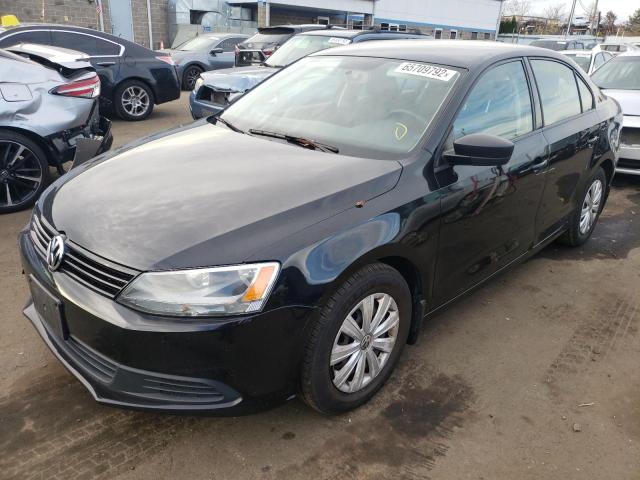 3VW2K7AJ2EM368541 - 2014 VOLKSWAGEN JETTA BASE BLACK photo 2