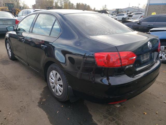 3VW2K7AJ2EM368541 - 2014 VOLKSWAGEN JETTA BASE BLACK photo 3
