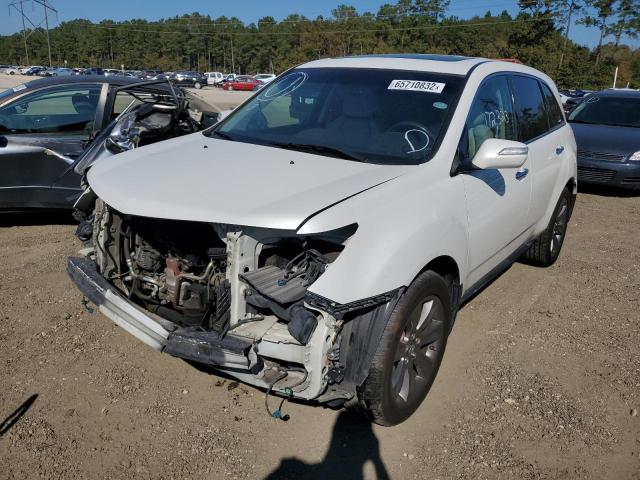 2HNYD2H79BH503412 - 2011 ACURA MDX ADVANC WHITE photo 2