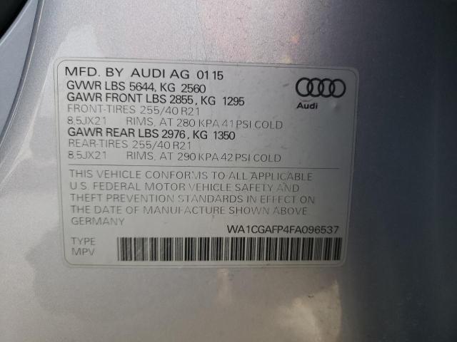 WA1CGAFP4FA096537 - 2015 AUDI SQ5 PREMIU SILVER photo 10