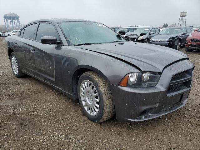 2C3CDXKT9EH279988 - 2014 DODGE CHARGER PO GRAY photo 1