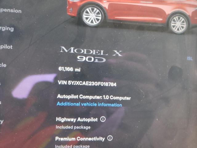 5YJXCAE23GF018784 - 2016 TESLA MODEL X RED photo 8