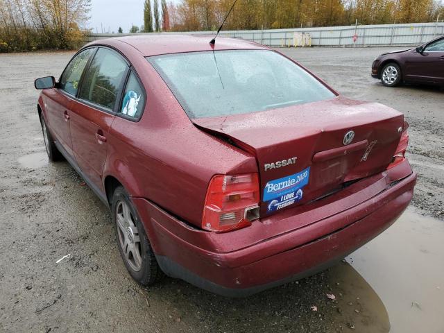 WVWPD23B6YP303234 - 2000 VOLKSWAGEN PASSAT GLX Tünd qırmızı foto 3