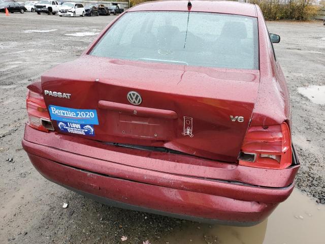 WVWPD23B6YP303234 - 2000 VOLKSWAGEN PASSAT GLX Tünd qırmızı foto 9