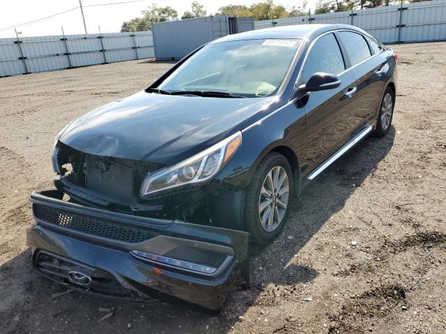 5NPE34AF6HH504316 - 2017 HYUNDAI SONATA SPO BLACK photo 2