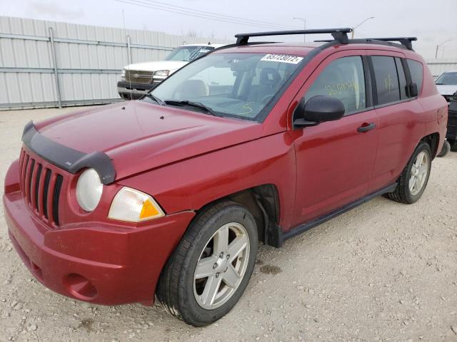 1J8FT47W77D205636 - 2007 JEEP COMPASS RED photo 2