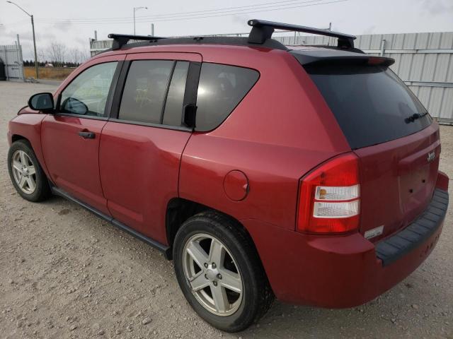 1J8FT47W77D205636 - 2007 JEEP COMPASS RED photo 3