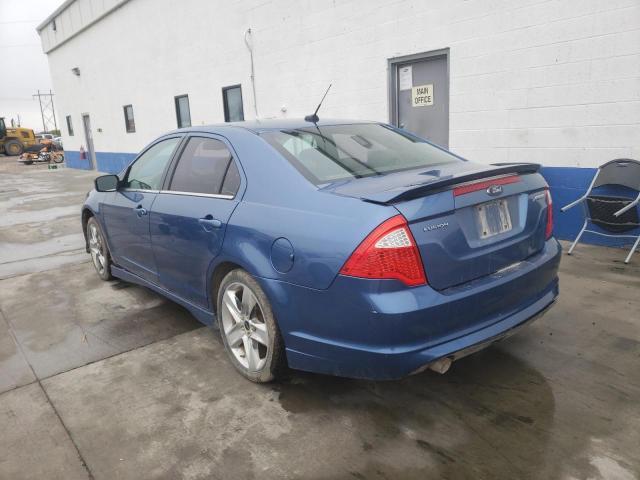 3FAHP0KCXAR159489 - 2010 FORD FUSION SPO BLUE photo 3