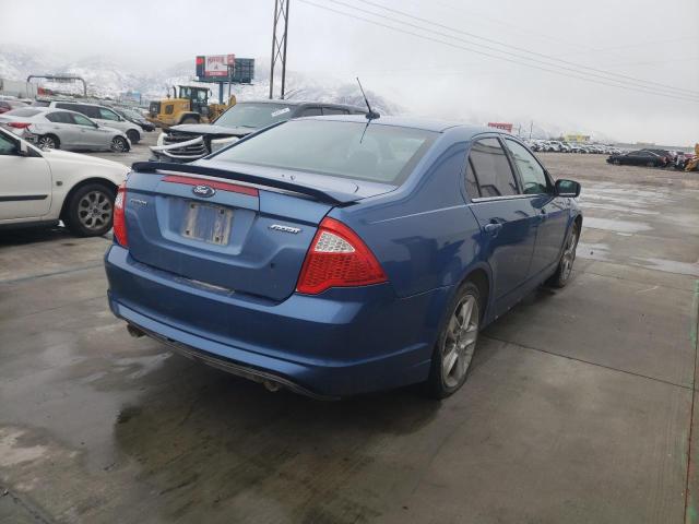 3FAHP0KCXAR159489 - 2010 FORD FUSION SPO BLUE photo 4