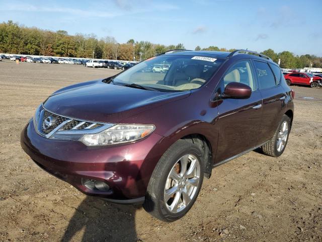 JN8AZ1MU6DW201180 - 2013 NISSAN MURANO S MAROON photo 2