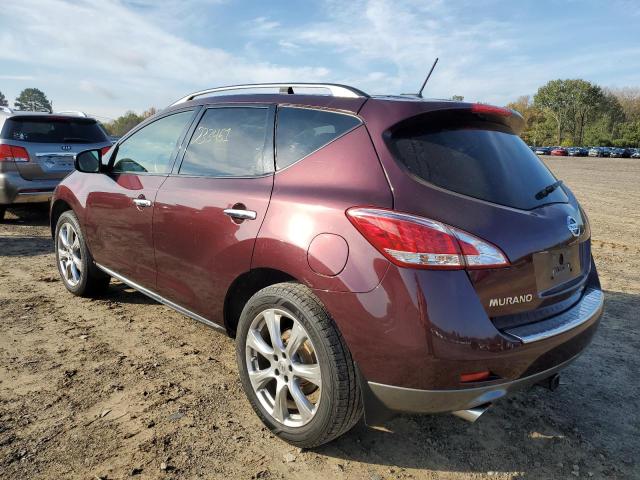 JN8AZ1MU6DW201180 - 2013 NISSAN MURANO S MAROON photo 3