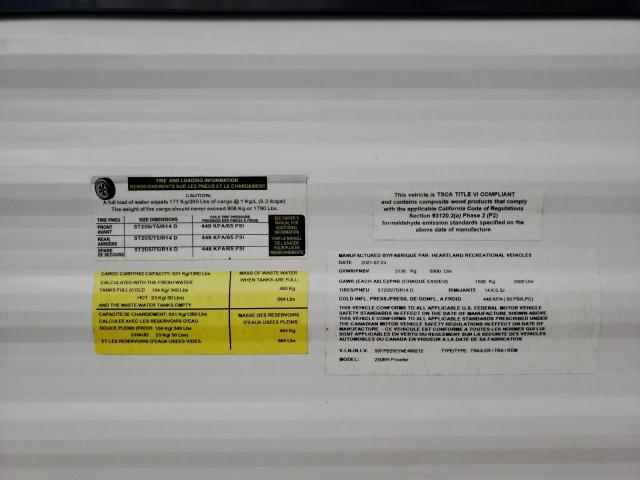 5SFPB2921NE480212 - 2022 HEART LAND PROWLER 白色 照片 10