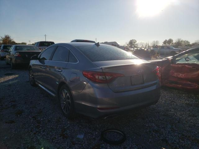 5NPE34AF1GH309514 - 2016 HYUNDAI SONATA SPO GRAY photo 3