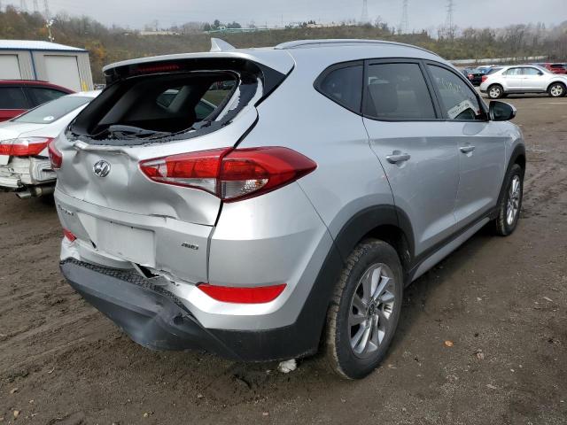 KM8J3CA40JU743343 - 2018 HYUNDAI TUCSON SEL SILVER photo 4