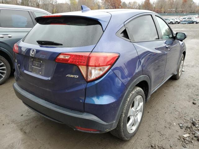 3CZRU6H55GM723567 - 2016 HONDA HR-V EX BLUE photo 4