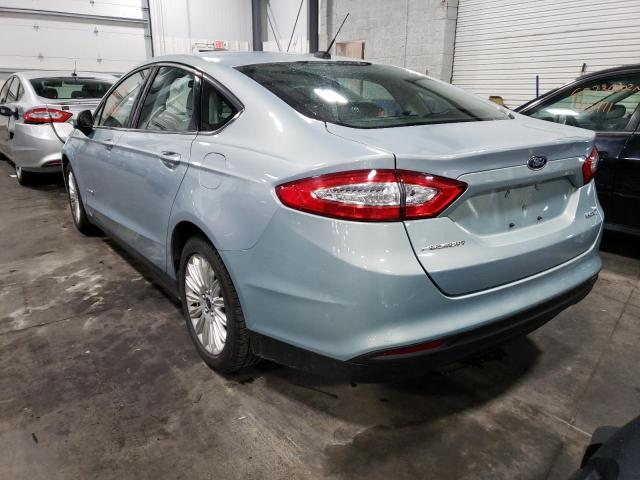 3FA6P0UU9ER297107 - 2014 FORD FUSION S H BLUE photo 3