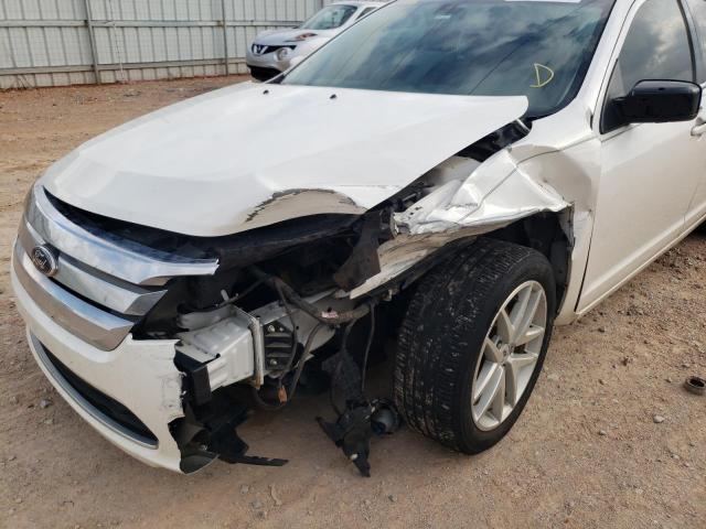 3FAHP0JA9CR364448 - 2012 FORD FUSION SEL WHITE photo 9