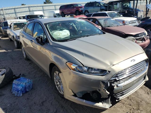3FA6P0G70FR275780 - 2015 FORD FUSION S GOLD photo 1
