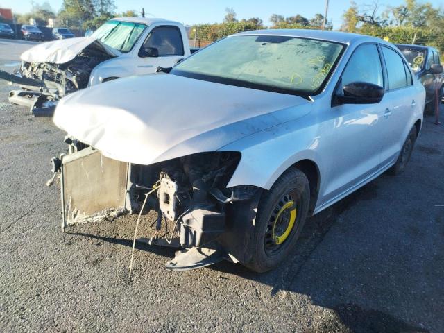 3VW2K7AJ3EM305139 - 2014 VOLKSWAGEN JETTA BASE SILVER photo 2
