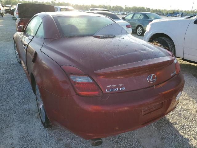 JTHFN45Y179014897 - 2007 LEXUS SC 430 RED photo 3