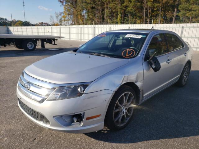 3FAHP0JG3CR221256 - 2012 FORD FUSION SEL SILVER photo 2