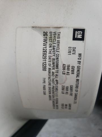 2G1WW12E829112280 - 2002 CHEVROLET MONTE CARL 白色 照片 10