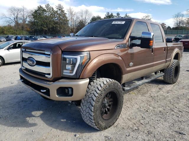 1FT8W3BT4BEA39514 - 2011 FORD F 350 BROWN photo 2