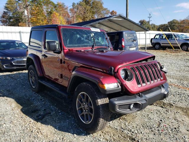 1C4HJXAG5MW637635 - 2021 JEEP WRANGLER S BURGUNDY photo 1