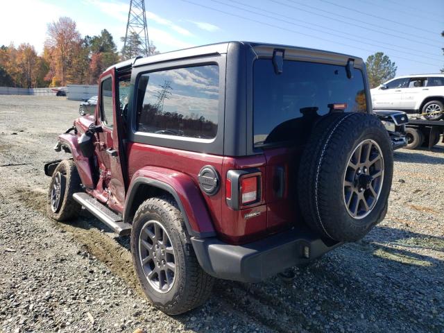 1C4HJXAG5MW637635 - 2021 JEEP WRANGLER S BURGUNDY photo 3