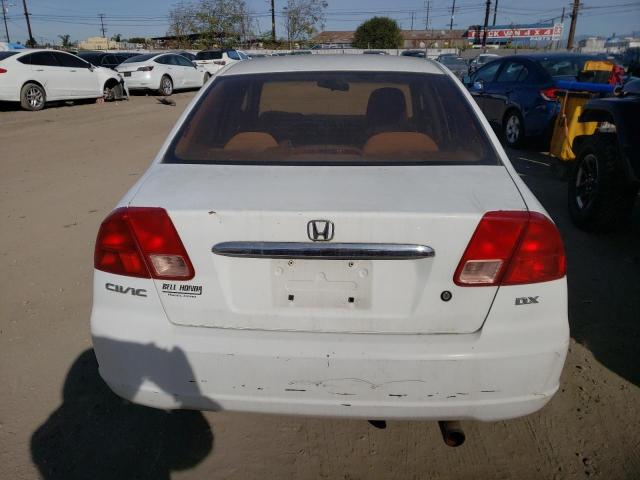 2HGES162X1H559231 - 2001 HONDA CIVIC DX WHITE photo 6