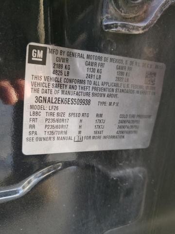 3GNAL2EK6ES509938 - 2014 CHEVROLET CAPTIVA LS 黑色 照片 10