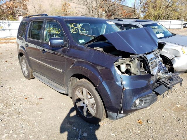 5FNYF4H90CB079557 - 2012 HONDA PILOT TOUR BLUE photo 1