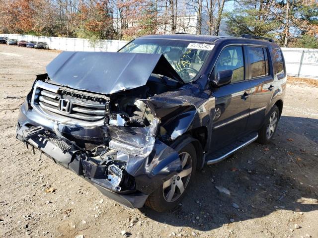 5FNYF4H90CB079557 - 2012 HONDA PILOT TOUR BLUE photo 2