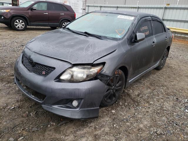 1NXBU4EE6AZ177361 - 2010 TOYOTA COROLLA S GRAY photo 2