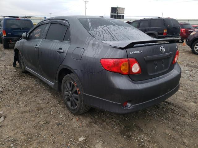 1NXBU4EE6AZ177361 - 2010 TOYOTA COROLLA S GRAY photo 3