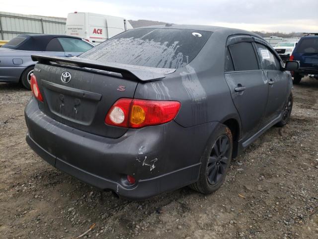 1NXBU4EE6AZ177361 - 2010 TOYOTA COROLLA S GRAY photo 4