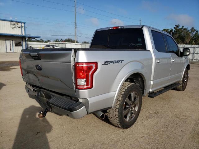 1FTEW1CGXHFB06077 - 2017 FORD F150 SUPER SILVER photo 4
