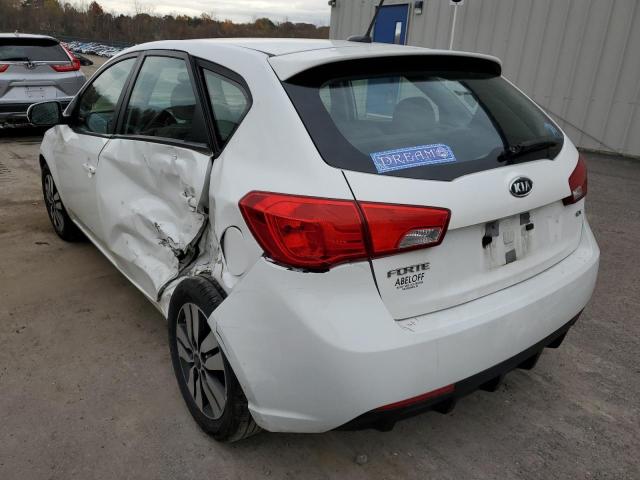 KNAFU5A26D5694274 - 2013 KIA FORTE EX WHITE photo 3