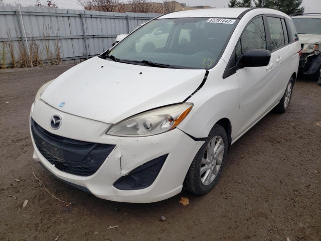 JM1CW2CL0C0122696 - 2012 MAZDA 5 WHITE photo 2