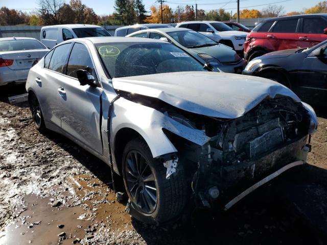 JN1EV7AR3JM435766 - 2018 INFINITI Q50 LUXE SILVER photo 1