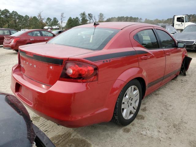 1B3BD4FBXBN596299 - 2011 DODGE AVENGER EX RED photo 3