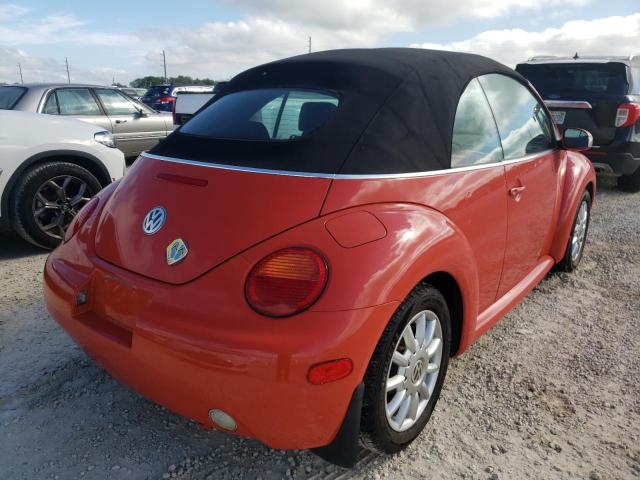 3VWCM31Y74M334467 - 2004 VOLKSWAGEN NEW BEETLE 橙色 照片 4