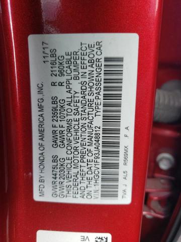 1HGCV1F93JA048812 - 2018 HONDA ACCORD TOU RED photo 10