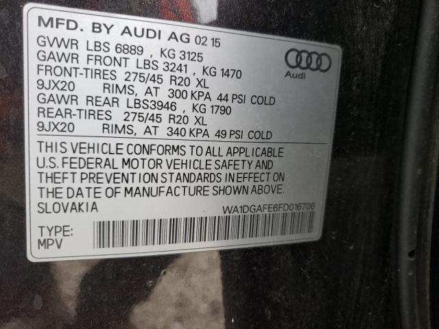 WA1DGAFE6FD016706 - 2015 AUDI Q7 PRESTIG CHARCOAL photo 13