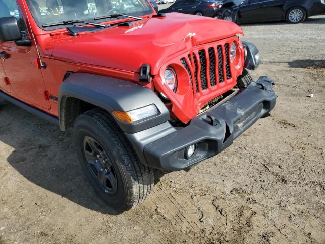 1C6HJTAG9NL129767 - 2022 JEEP GLADIATOR RED photo 9