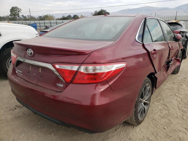 4T1BK1FKXGU571236 - 2016 TOYOTA CAMRY XSE RED photo 4