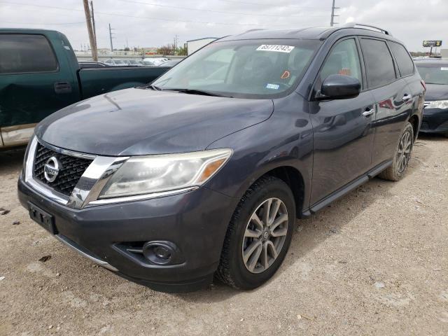 5N1AR2MN6EC625824 - 2014 NISSAN PATHFINDER BLUE photo 2